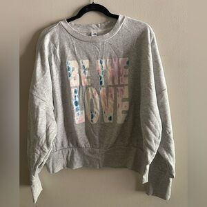 Old Navy Heather Gray Crop Sweatshirt Size XL